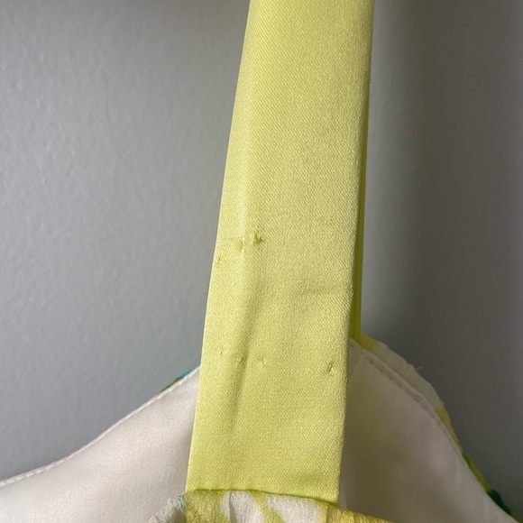 TAHARI Watercolor Dress With Ribbon Detail - Picture 6 of 7